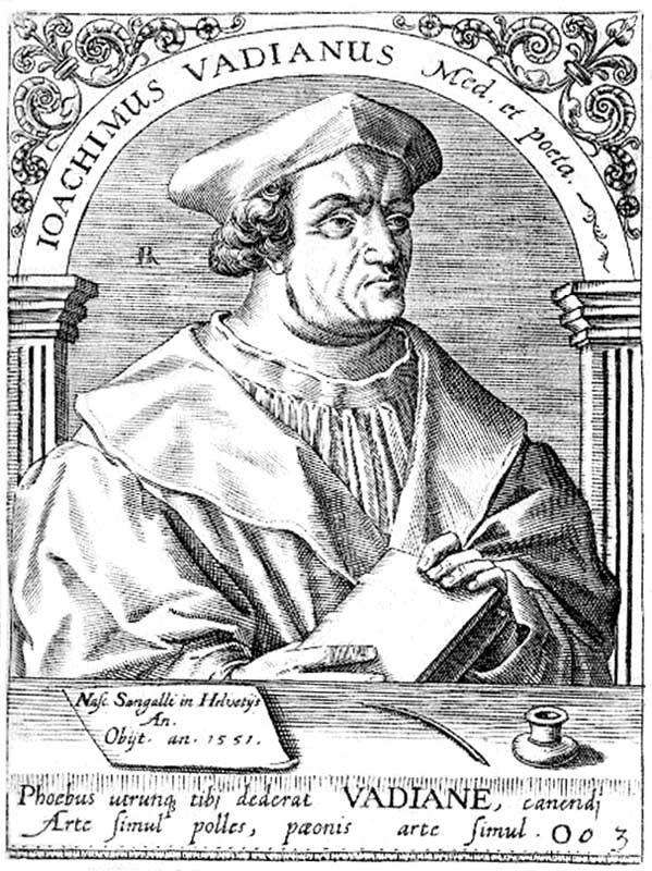 Der St.Galler Reformator Joachim von der Watt, besser bekannt als Vadian. | Quelle: wikipedia
