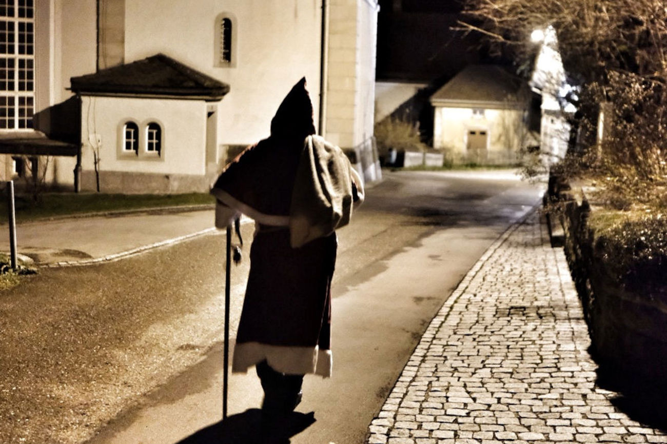 Samichlaus auf dem Weg nach Hause. | Foto: sy Samichlaus auf dem Weg nach Hause. | Foto: sy