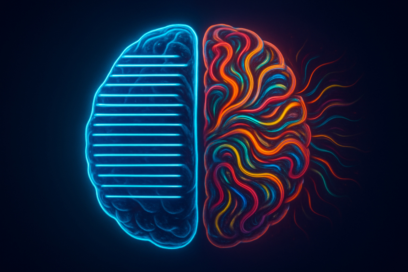 Uniformes Denken erkennen und hinterfragen – dem Hirn ein Schnippchen schlagen.  | Foto: KI-generiert von Heinz Mauch-Züger