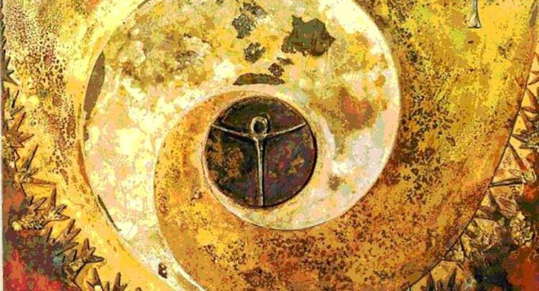 Goldene Ikone voller Leben: Josua Boesch lässt Christus die Welt umarmen.