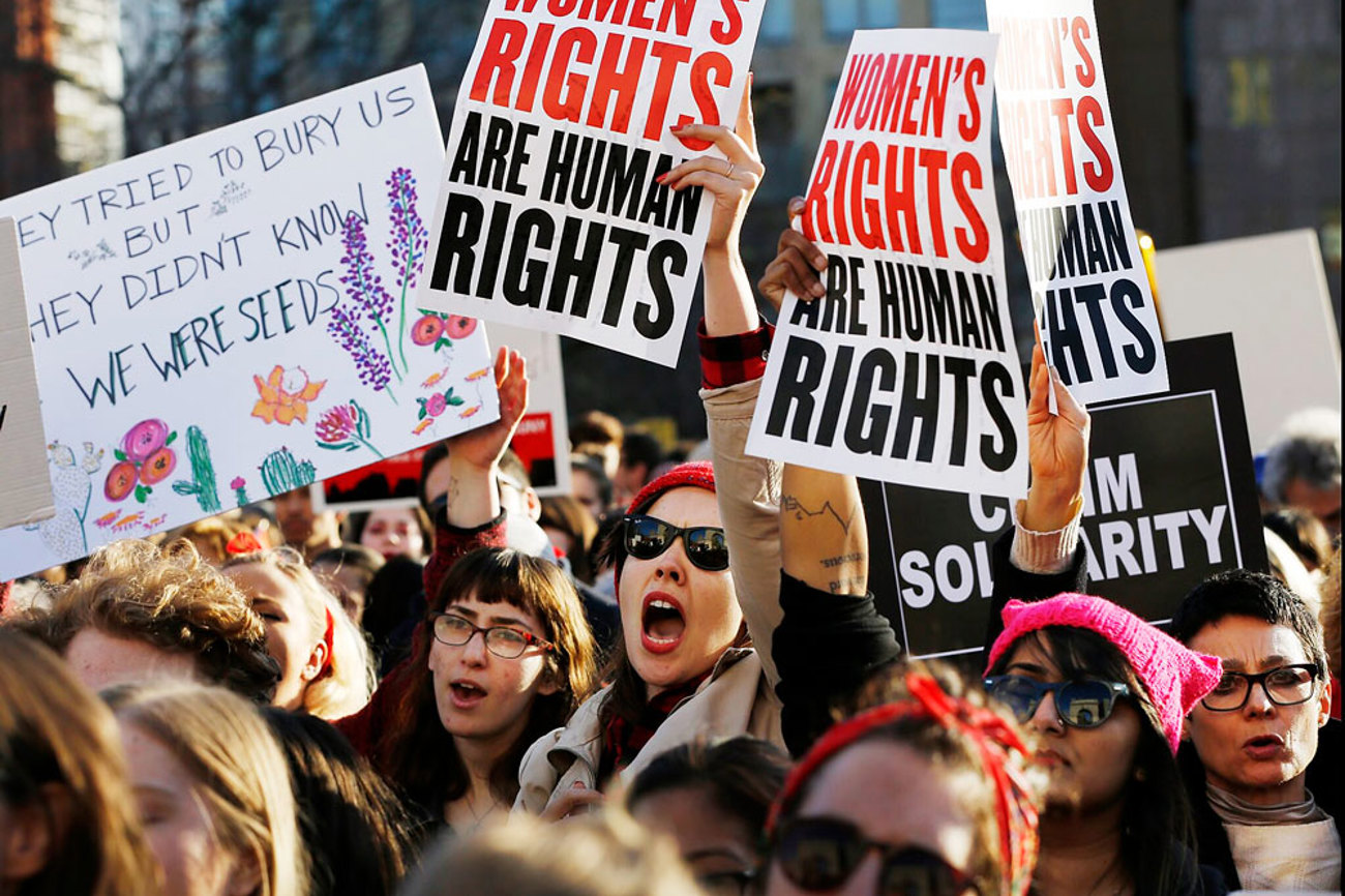 Nicht mehr selbstverständlich: Demonstration für die Einhaltung der Menschenrechte in den USA. | Foto: Keystone