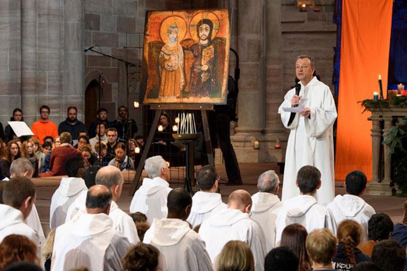 Prior Alois während des Gottesdienstes im Basler Münster. | Dominik Plüss