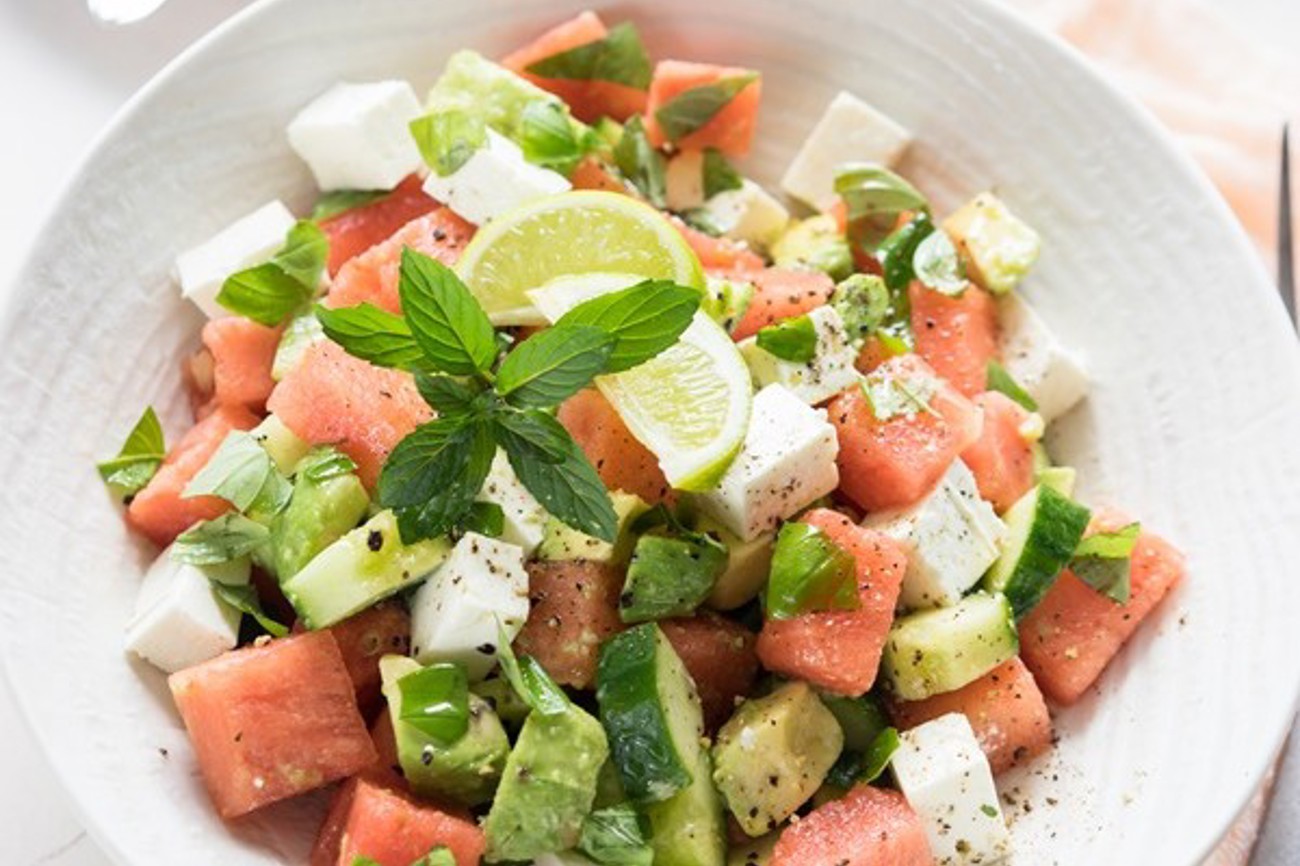 Avocado-Melonen-Salat: Der ideale Einstieg ins Weihnachtsmenü. | Bild: Dieter Geuter