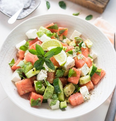 #4 - Melonen-Avocado-Gurken-Salat mit Feta