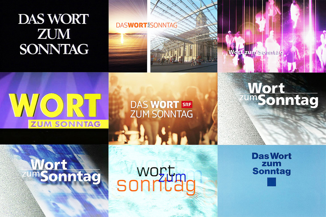 Wortbeiträge zu ethischen und religiösen Fragen der Zeit aus christlicher Sicht: Das «Wort zum Sonntag» veränderte sich in 70 Jahren vor allem äusserlich. | Bild: SRF 